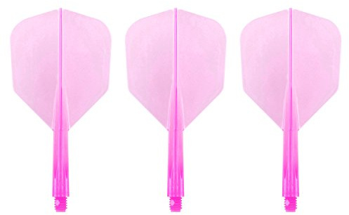 Darts Corner Condor integrerad flyg och stam – noll stress – liten – kort klar rosa – 1 set (3)