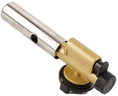 OKBY Portable Butane Gas Torch Lighter - Adjustable Flame Welding Gun for Kitchen, Picnic, Food Preparing | Culinary Blow Torch for Cooking, BBQ, Camping