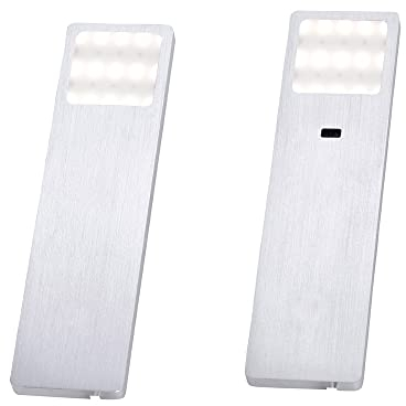 Paul Neuhaus 1120-95-2 HELENA LED-Unterbauleuchte 2er Set 4W Warmweiß Aluminium (gebuerstet)