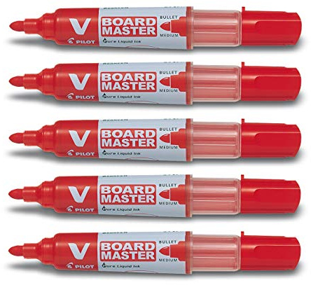PILOT Tafelmarker V Boardmaster Begreen 5er Set rot