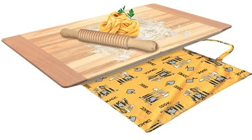 Pebble & Stone ASSE Legno per impastare con mattarello e Custodia