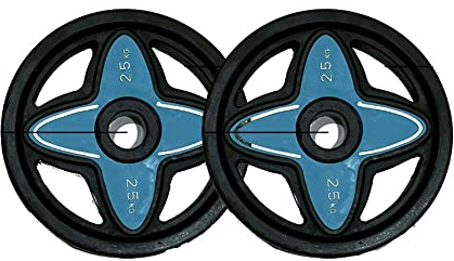LTLCLZ Kurzhantel Gewichtsset Mit Gerader Stange Eisenscheibe Mit Gummi PVC Beschichtung 31Mm Loch Mit Griff,2pcs 2.5kg