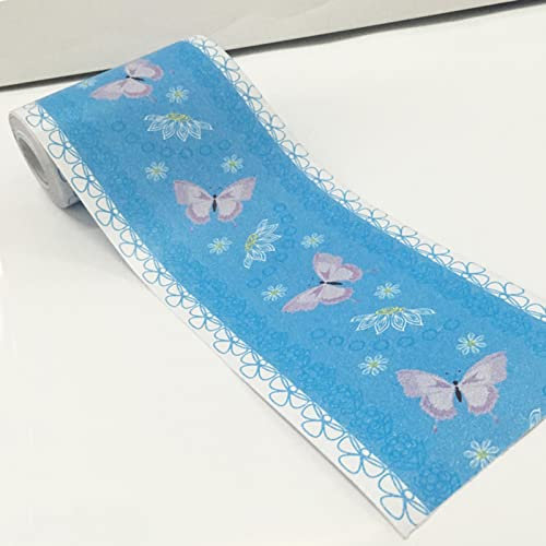 Tapeten-Bordüre, Selbstklebende Wandaufkleber Grenze, Tapetenbordüre Retro-Design,10 cm x 10 m Wasserdichte Wandbordüre für Wohnzimmer Badezimmer Schlafzimmer wanddeko (18)