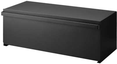 YAMAZAKI Home Tower Wide Bread Box Keeper Holder Container, Metal Bread Holder Saver, Large Counter Storage - Steel