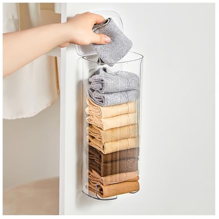 Heiboa Grocery Plastic Bag Holder, Sock Underwear Organizer Wall Mount Multifunctional Bag Saver Kitchen Small Storage Holder for Storing Socks Ties Plastic Bag