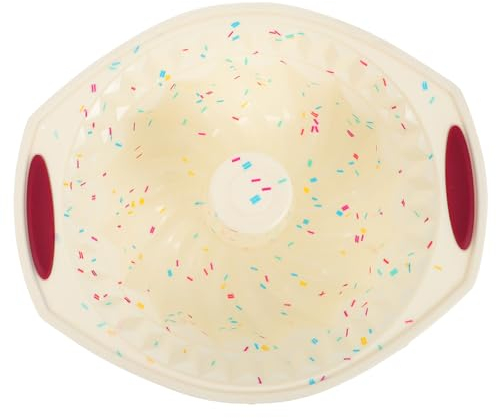 IMIKEYA Silicone Savarin Cake Mold 12-inch Reusable Non-Stick Washable Baking Pan for Home and Restaurant Savarin Cake Moulds