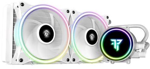Tempest Liquid Cooler 240 RGB, Refrigeración Líquida PC, Intel y AMD, AIO 240mm, 2 Ventiladores 120mm, Bomba 2000RPM, Color Blanco