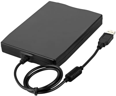 Flylin Floppy Disk Reader, 3.5 inch USB External Floppy Drive for PC/Laptop and Desktop, 1.44 MB FDD Portable USB Port Powered Drive for Window 98SE/ME/2000/XP/VISTA/Win7, Not Compatible with Mac