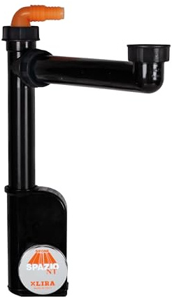 LIRA SPACE SIPHON 1 NT INSPECTIBLE FOR KITCHEN SINKS WITH 1 BOWL BLACK