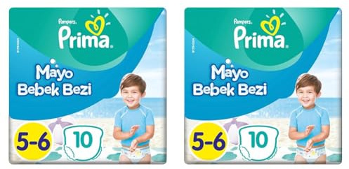 Pampers Windeln Größe 5-6, Splashers Baby Shark Limited Edition, 10 Stück, Einweg-Schwimmwindeln, für sicheren Schutz im Wasser (Packung mit 2)