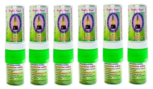 Kay-line Hong Thai Traditional Herbal Aroma Duftstift 100% Natürlich - Grün 6 Stück
