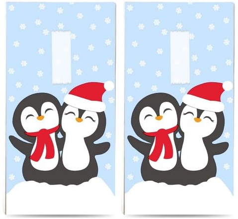 20 einzelne Taschentücher Weihnachten Weihnachtliche Pinguine. 2 Packungen mit 10 einzelnen Papiertaschentücher bedruckt als Geschenk.
