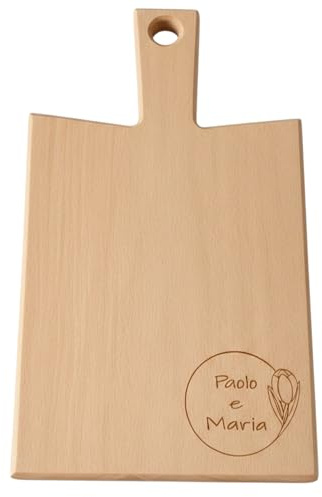 InciDesign Tagliere Personalizzato in Legno Faggio 30x17 cm - Idea Regalo | Tagliere 30x17 cm in legno di faggio personalizzato. Idea regalo perfetta per Festa del Papà, nozze e compleanni.