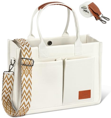 Aucuu Bolsos de Mujer, Bolso Bandolera Mujer Grande, Bolsos de Hombro con Cremallera, Múltiples Bolsillos, Tote Bag, Shopper Bag, para Compras, Viajes, Escolares, Trabajo