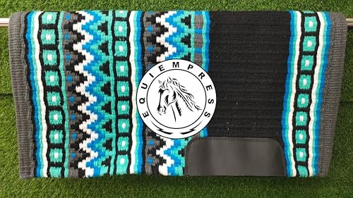 EQUIEMPRESS Sattelunterlage Western Show/Westernsatteldecke aus Neuseelandwolle, Top Wool Pad Sensor Flex (Anpassung möglich) A-907 (32 x 32)