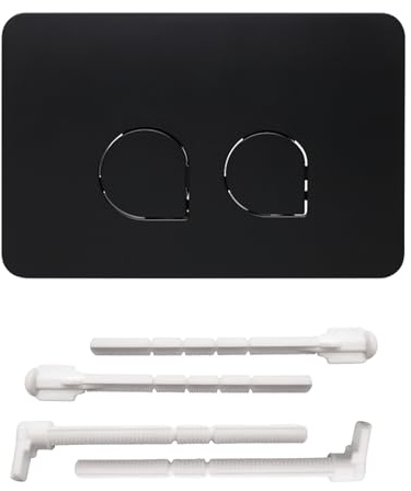 ACESOME Für Geberit Betätigungsplatte Sigma 01 Sigma10 Sigma20 Sigma21 Sigma30 Sigma50 Sigma60, Doppelbetätigungsplatte Drückerplatte für 2-Mengen-Spülung (Schwarz)