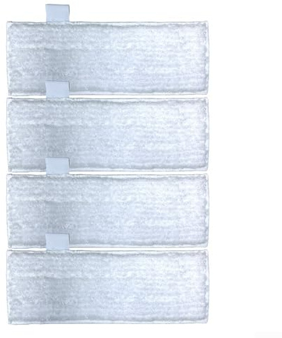 Pumixiy 4-Pack Replacement Mop Cloth for Dupray Steam Cleaner, Durable Microfiber Moving Cloth with Enhanced Scrubbing Strips, Reusable Cleaning Pads for