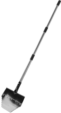 Luocute Pala per Pulizia Giardino, Pala Piatta Multifunzionale Resistente con Manico Regolabile da 120 Cm, Raschietto per Diserbo in Acciaio Inossidabile per Rimozione Ghiaccio Prato