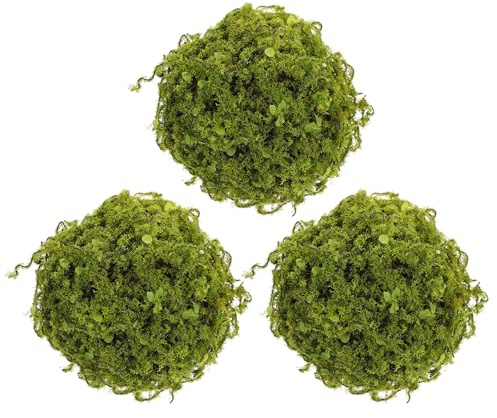 Hemobllo 3 Pezzi Sfere di Piante Topiarie Artificiali Verdi Sospese, Palline Decorative in Plastica per Decorazioni Casa e Giardino, Palline di Arte Topiaria Finte per Festival e Matrimoni