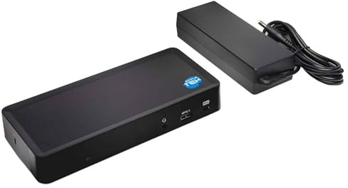 SIMPLETEK - Universelle Dockingstation - Kompatibel mit Surface Laptop 3 4 5 | HDMI DP USB-C USB 3.0 LAN | Mit Netzteil (Generalüberholt)