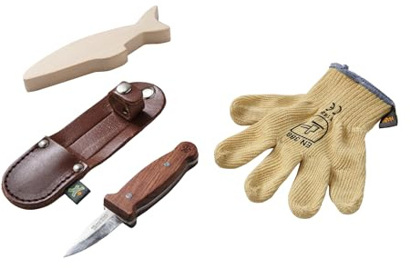 HABA Terra Kids Schnitzmesser – Taschenmesser-Set für Kinder ab 6 Jahren – inkl. Handschuhen, Schnitzrohling & Messer-Etui – 1302622001