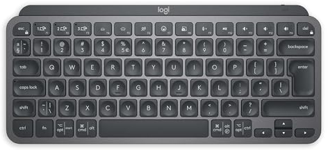 Logitech MX Keys Mini Minimalist Wireless Illuminated Keyboard, Compact, Bluetooth, Backlit, USB-C, Compatible with Apple macOS, iOS, Windows, Linux, Android, Metal Build - Graphite