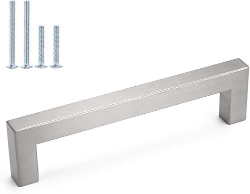 LONTAN 5 Stück Griffe für Küchenschränke Schrankgriffe Edelstahl Möbelgriffe 128mm lochabstand Schubladengriffe Schrankgriffe Edelstahl Küchengriffe Türgriffe Küche