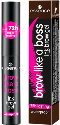 essence brow like a boss ink brow gel, Augenbrauengel, Nr. 03, Braun, langanhaltend, Expressergebnis, vegan, wasserfest, ohne Mikroplastikpartikel, Nanopartikel frei, 1er Pack (4ml)