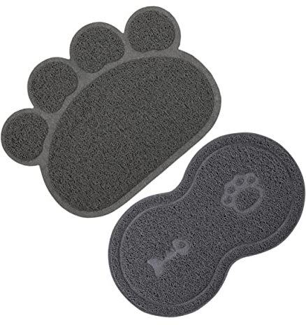Veemoon 2stücke Hunde Futtermatte Und Trinknapfunterlage rutschfeste Fressnapfunterlage Für Haustiere Platzset Für Tierfutter Und Wasser Sauber Und Langlebig