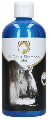 Excellent Hi Gloss Shampoo White – färgschampo för att uppdatera din egen pälsfärg – lämplig för hästar med vit päls – 500 ml