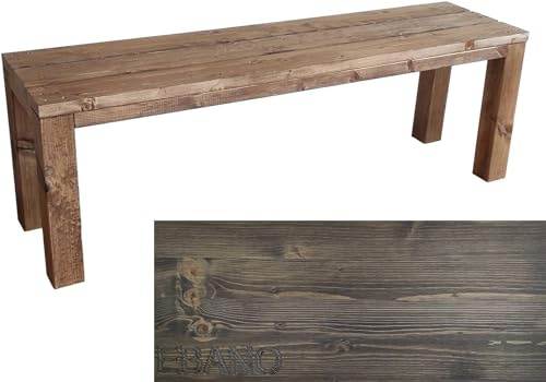 TOTAL WOOD 2012 Gartenbank Sitzbank Holzbank parkbank terrassenmobel für Innen und Außen geeignet Nach Maß verfügbar (Classic imp) (Ebenholz, 100X38.5X50)