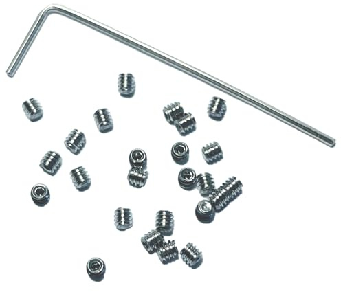 ZDingTech 25pcs #2-56 x 3/32 Set Screws 304 Stainless Steel Allen Head Hex Hexagon Socket Set Screws with 0.035 Allen Wrench,Set Grub Screws Hex Allen Head Socket Set Screw.(3/32 Length)