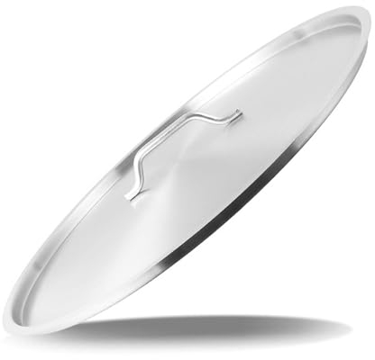 304 Coperchio In Acciaio Inossidabile (con Manico), Coperchio In Pentola, Coperchio Universale, Coperchio a Secchio Di Zuppa Rotonda Addensata 12-60 Cm Pistola Piatt Silver-28cm