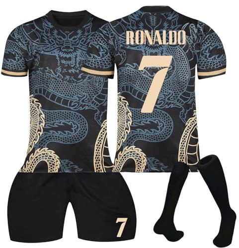 C7 Fußball Trikot, Hause/Auswärts Fußball Trikot Shorts Socken für Kinder/Erwachsener, Nr.7 Fussball Jersey Trainingsanzug Jungen Herren