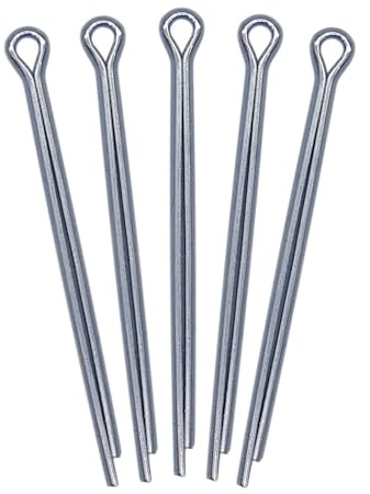 SKIR'CO (100 Stück) Splintstifte aus verzinktem Stahl 3,2 x 50 mm, Splintstifte, DIN 94, Splinte aus Metall