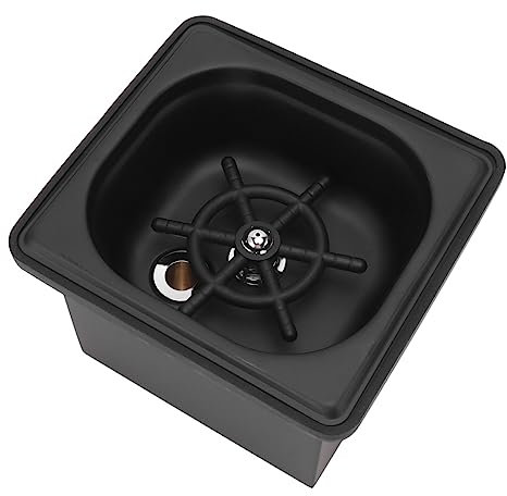 Pichet Rinceur Acier Inoxydable Sans Ouverture Évier de Cuisine Rondelle de Tasse en Verre Automatique pour Hôtel Bar Café Lait Thé Tasse Noir (Petit)