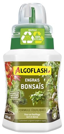 Algoflash Engrais Liquide Bonsaï, Utilisable en Agriculture Biologique - 250 ML, Marron