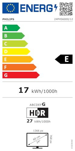 Philips 24PHS6000 HD LED Smart TV - Pantalla de 24 Pulgadas con Pixel Plus, Plataforma Titan OS y Sonido Dolby Digital - Funciona con Alexa y con el Asistente de Voz de Google