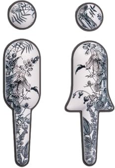 YIORYO Toilettenschilder, Badezimmertürschilder, Marmor-Toilettenschild, Toilettenschilder for Unternehmen, Toilettenschilder for Männer und Frauen(A)
