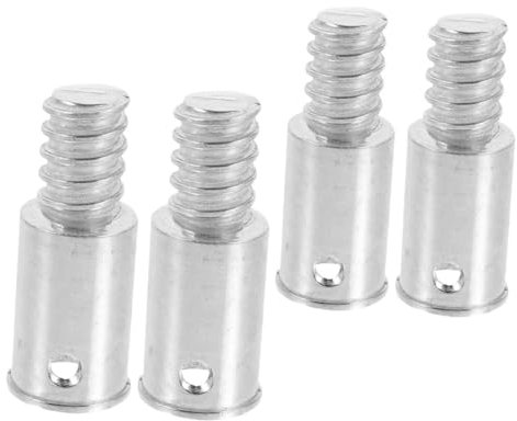 Cabilock 4pcs Telescopic Rod Connectors Broom Handle Threaded Tip Adapters Washers for Mop Pole Repair and Replacement