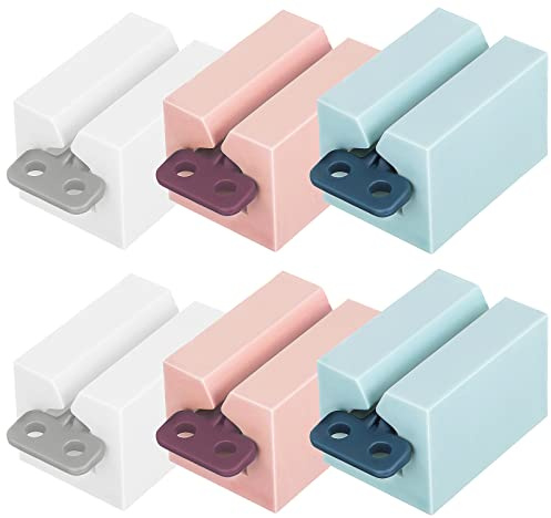 EXQUIMEUBLE 6-Piece Toothpaste Dispenser Set Rolling Tube Squeezer for Easy Toothpaste Extraction for Boys and Girls and Adults Bathroom Essential