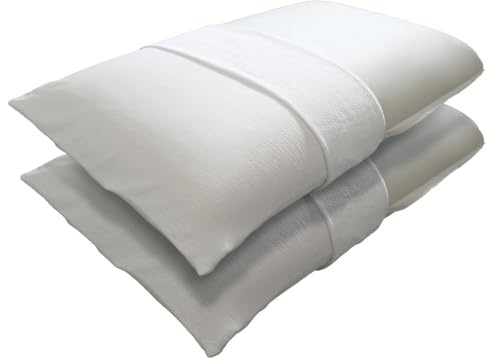 L’ANTICO ARCOLAIO - Coppia Cuscini Memory Foam Antiacaro Anallergico (40x70cm) Cuscini Letto Matrimoniale per Dormire, Guanciale Letto Indeformabile Made in Italy (2, Fodera Bianca, Altezza 15)