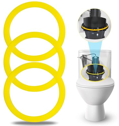 3Pcs Canister Flush Valve Seal for Kohler, Toilet Tank Parts GP1059291 Flush Valve Seal, Silicone Gasket Replacement Parts Toilet Seal Ring