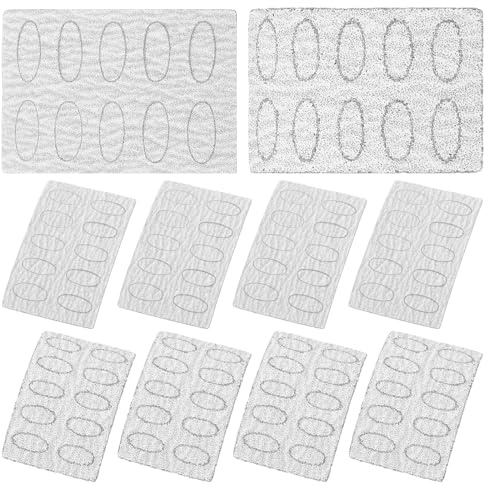 Replaceable Oval Nail Sanding Discs for Pedicure Nail Art 10 Sheets | 100# and 240# Grit, Silver Finish, Dead Skin Removal Use, Ages, Pack Includes Ten Sheets