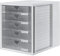 HAN 1450 Boîte à tiroirs Systembox, format DIN A4 et plus, 5 tiroirs fermés transluzent-klar