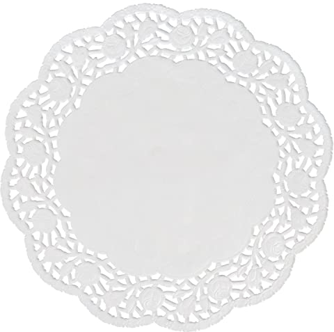 VBS Papier Spitzendeckchen weiß 50 oder 20 Stück Tortendeckchen Tortensetzter Torten Ø 23,0 cm, 20 Stück