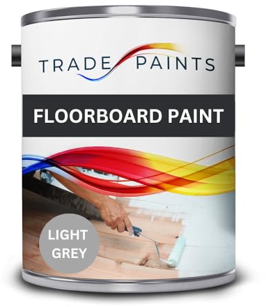 Trade Paints Floorboard Paint For Wooden Floors - Goosewing Grey BS00A05-5L - Attractive Satin Finish