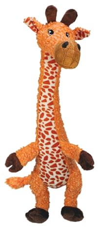 KONG Shakers Luvs Giraffe Large – Extra langes, quietschendes Hundespielzeug für große Hunde – Weiches Zerr- & Wurfspielzeug mit Plüschtier-Design für interaktiven Spielspaß