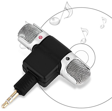 VBESTLIFE Mini Stereo Microphone Studio Broadcasting Recording Mic with 3.5mm Gold-plating Plug Jack for PC Laptop MD Camera