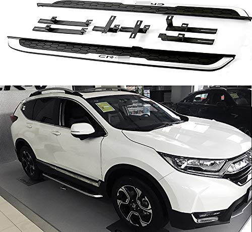 Lequer 2 piezas de estribos de carreras para Honda CRV C-RV 2017 2018 2019 2020 2021, pasos laterales de goma